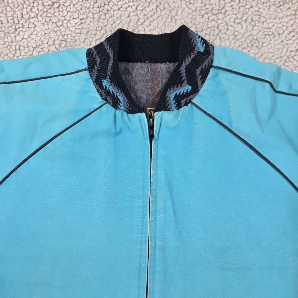 Vtg Walls Mountain Navajo Aztec Detroit‎ Style Jacket Mens X-Large? Blue Canvas - Picture 4 of 11